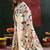 Cream color zari work cotton silk saree with blouse