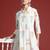 Off white printed pure cotton kurta trouser set