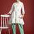 Off white printed pure cotton kurta trouser set