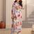 White printed pure cotton kurta trouser set