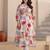 White printed pure cotton kurta trouser set