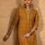 Mustard printed pure cotton kurta trouser set