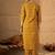 Mustard printed pure cotton kurta trouser set