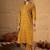 Mustard printed pure cotton kurta trouser set