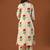 Off white printed pure cotton kurta trouser set