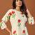Off white printed pure cotton kurta trouser set