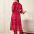 Pink printed pure cotton kurta trouser set