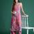Pink printed pure cotton kurta trouser set