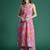 Pink printed pure cotton kurta trouser set