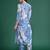 Blue printed pure cotton kurta trouser set