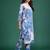 Blue printed pure cotton kurta trouser set