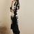 Black embroidered viscose rayon kurta trouser set