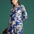 Blue printed pure cotton kurta trouser set