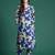 Blue printed pure cotton kurta trouser set