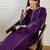 Purple embroidered silk kurta trouser set
