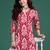 Pink printed pure cotton kurta trouser set