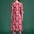 Pink printed pure cotton kurta trouser set