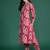 Pink printed pure cotton kurta trouser set