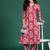 Pink printed pure cotton kurta trouser set