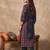 Teal printed pure cotton kurta trouser set