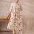 White printed pure cotton kurta trouser set