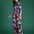 Blue printed viscose rayon kurta trouser set