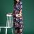 Blue printed viscose rayon kurta trouser set