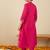 Pink printed pure cotton kurta trouser set