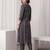 Black printed pure cotton kurta trouser set