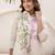 White printed pure cotton kurta trouser set