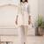 White printed pure cotton kurta trouser set