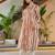 Brown printed pure cotton kurta trouser set