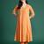 Orange embroidered pure cotton kurta trouser set