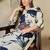 White printed pure cotton kurta trouser set