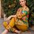 Mustard printed pure cotton kurta trouser set