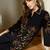 Black embroidered pure cotton kurta trouser set