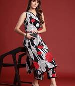 Black printed pure cotton kurta trouser set