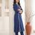 Blue embroidered pure cotton kurta trouser set