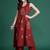 Maroon embroidered pure cotton kurta trouser set