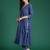 Blue printed pure cotton kurta trouser set