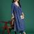 Blue printed pure cotton kurta trouser set