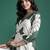 Green printed viscose rayon kurta trouser set
