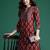 Orange printed pure cotton kurta trouser set