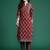 Orange printed pure cotton kurta trouser set