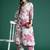 White printed pure cotton kurta trouser set