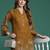 Mustard printed pure cotton kurta trouser set
