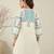 Off white embroidered pure cotton kurta trouser set
