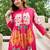 Pink printed pure cotton kurta trouser set
