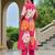 Pink printed pure cotton kurta trouser set