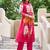 Pink printed pure cotton kurta trouser set